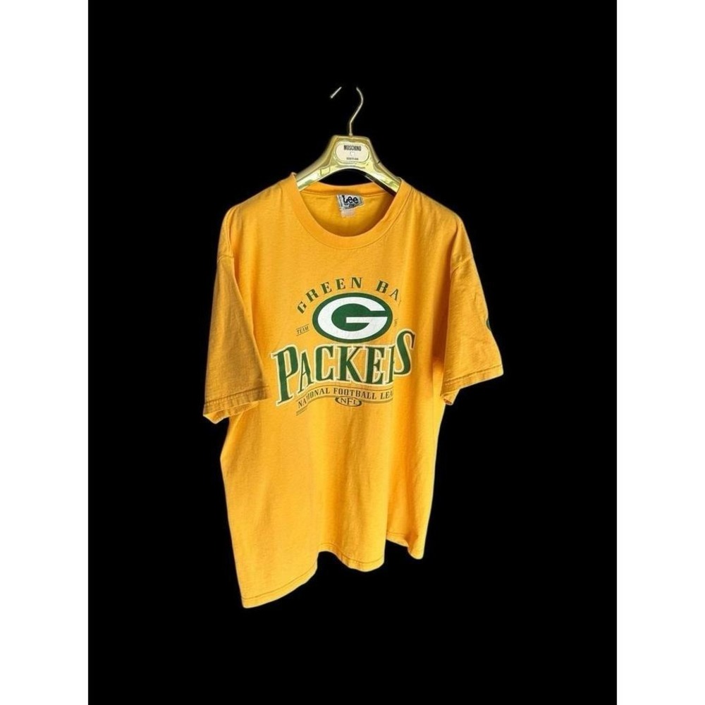 1999 Vintage Green Bay Packers Tshirt Mens Size XL Yellow Green Distressed NFL